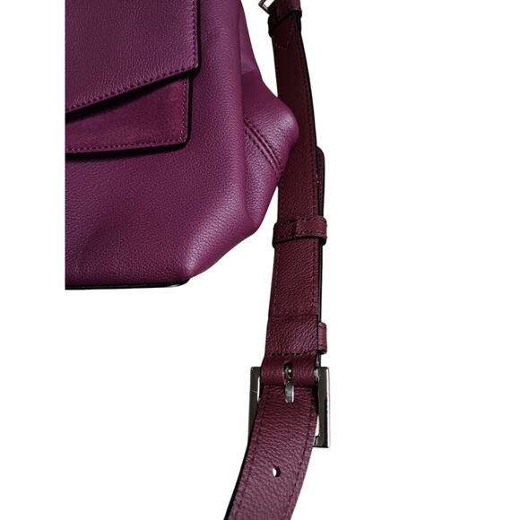 Kate Spade Purple Pebbled Leather Crossbody Satchel Bag Gold Hardware - Picture 14 of 16